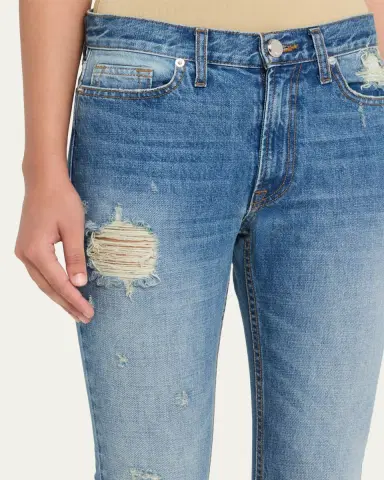 Brandon Maxwell The Riggs Distressed Crop Cigarette Jeans | Thumbnail 5 Brandon Maxwell The Riggs Distressed Crop Cigarette Jeans | Thumbnail 5