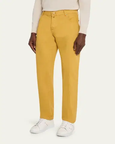 Kiton Men's Kurabo Slim Fit Cotton Stretch Five-Pocket Pants | Thumbnail 4