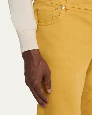 Kiton Men's Kurabo Slim Fit Cotton Stretch Five-Pocket Pants | Thumbnail 5