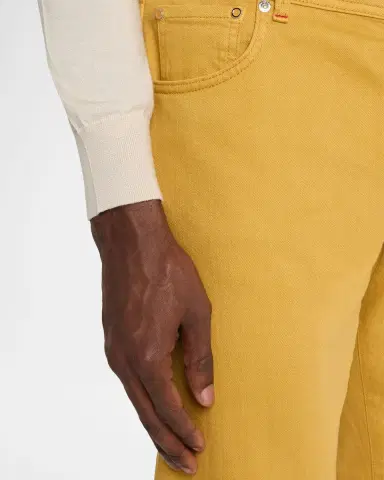 Kiton Men's Kurabo Slim Fit Cotton Stretch Five-Pocket Pants | Thumbnail 9