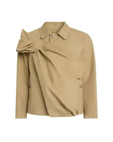 Simone Rocha Men's Pleated Bow Shirt Jacket | Thumbnail 1 Simone Rocha Men's Pleated Bow Shirt Jacket | Thumbnail 1