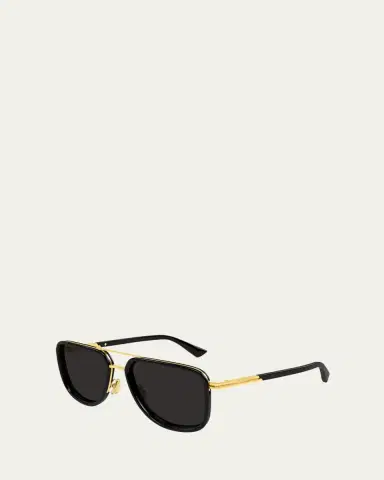 Bottega Veneta 56mm Acetate & Metal Aviator Sunglasses | Thumbnail 2 Bottega Veneta 56mm Acetate & Metal Aviator Sunglasses | Thumbnail 2