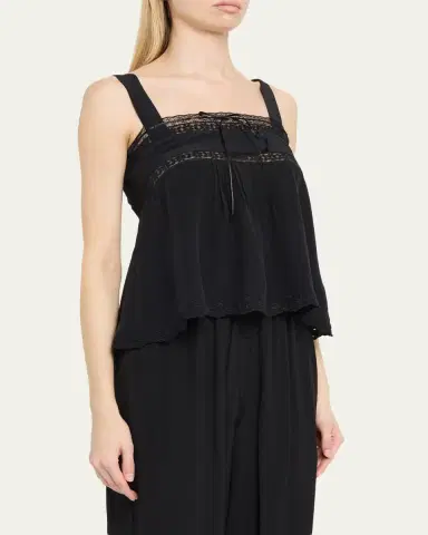 Ciao Lucia Euri Silk Lace Top | Thumbnail 4 Ciao Lucia Euri Silk Lace Top | Thumbnail 4