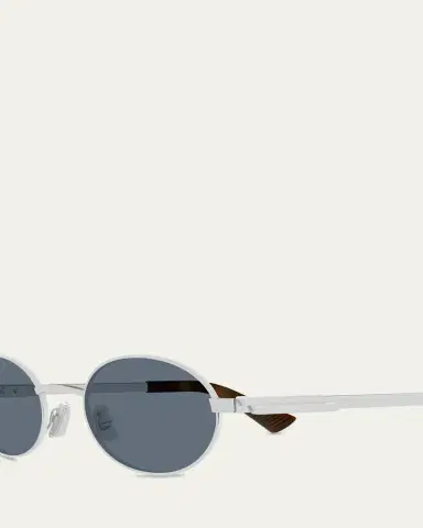 Bottega Veneta 52mm Oval Metal Sunglasses | Thumbnail 3 Bottega Veneta 52mm Oval Metal Sunglasses | Thumbnail 3