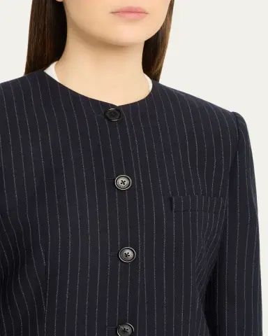 Nili Lotan Gertrude Pinstripe Single-Breasted Jacket | Thumbnail 5 Nili Lotan Gertrude Pinstripe Single-Breasted Jacket | Thumbnail 5