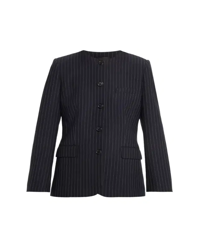Gertrude Pinstripe Single-Breasted Jacket