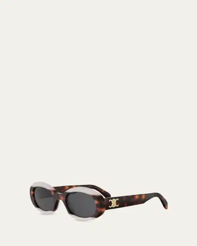Celine Triomphe 01 Oval Acetate Sunglasses | Thumbnail 2 Celine Triomphe 01 Oval Acetate Sunglasses | Thumbnail 2