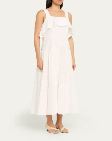 3.1 Phillip Lim Sleeveless Broderie Anglaise Midi Dress | Thumbnail 4 3.1 Phillip Lim Sleeveless Broderie Anglaise Midi Dress | Thumbnail 4