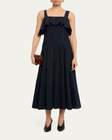 3.1 Phillip Lim Sleeveless Broderie Anglaise Midi Dress | Thumbnail 6 3.1 Phillip Lim Sleeveless Broderie Anglaise Midi Dress | Thumbnail 6