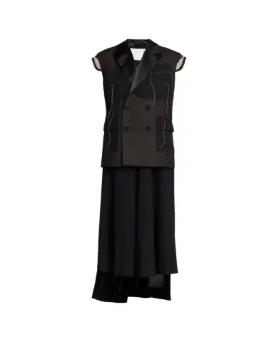 sacai Deconstructed Wool Organza Vest | Thumbnail 1 sacai Deconstructed Wool Organza Vest | Thumbnail 1