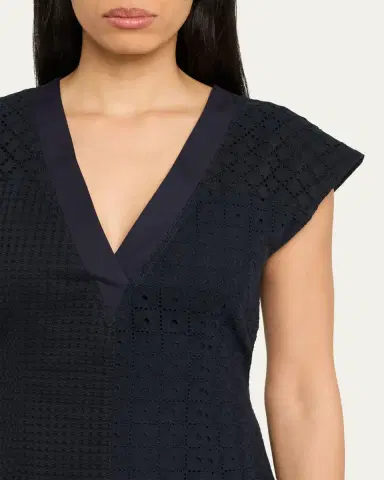 3.1 Phillip Lim Broderie Anglaise Cape-Sleeve Shift Dress | Thumbnail 5 3.1 Phillip Lim Broderie Anglaise Cape-Sleeve Shift Dress | Thumbnail 5