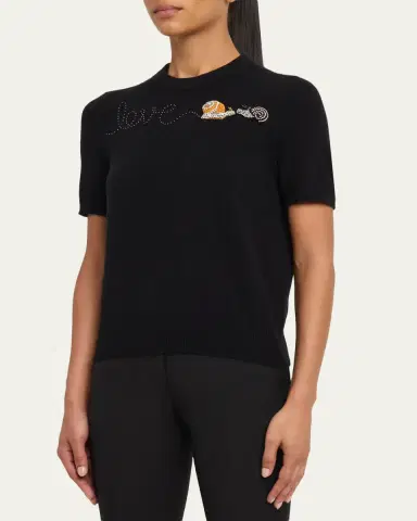 Libertine Snail Love Short-Sleeve Cashmere Sweater | Thumbnail 4 Libertine Snail Love Short-Sleeve Cashmere Sweater | Thumbnail 4