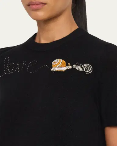 Libertine Snail Love Short-Sleeve Cashmere Sweater | Thumbnail 5 Libertine Snail Love Short-Sleeve Cashmere Sweater | Thumbnail 5