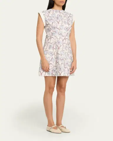3.1 Phillip Lim Floral Cap-Sleeve Mini Dress | Thumbnail 4