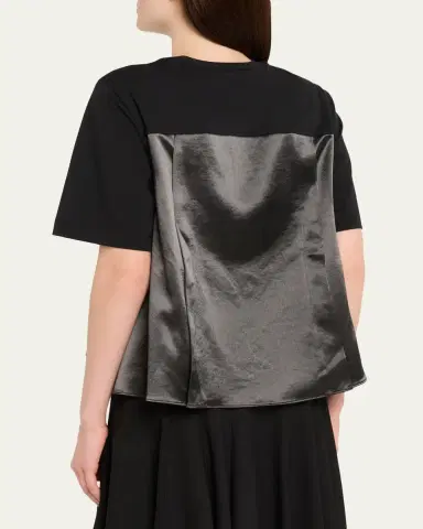 3.1 Phillip Lim Short-Sleeve Mixed-Media Flounce Top | Thumbnail 3 3.1 Phillip Lim Short-Sleeve Mixed-Media Flounce Top | Thumbnail 3