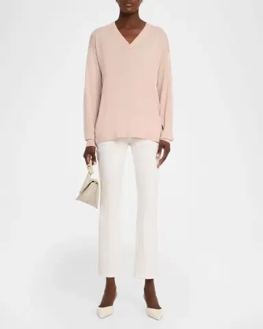 Lafayette 148 New York V-Neck Merino Wool Knit Sweater | Thumbnail 6 Lafayette 148 New York V-Neck Merino Wool Knit Sweater | Thumbnail 6