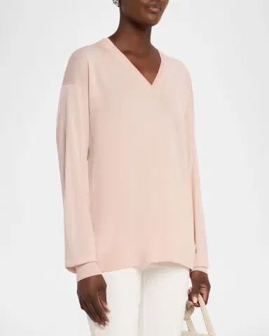 Lafayette 148 New York V-Neck Merino Wool Knit Sweater | Thumbnail 8 Lafayette 148 New York V-Neck Merino Wool Knit Sweater | Thumbnail 8