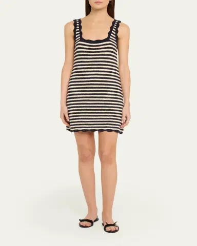 Ciao Lucia Domeka Stripe Crochet-Knit Mini Dress | Thumbnail 2 Ciao Lucia Domeka Stripe Crochet-Knit Mini Dress | Thumbnail 2