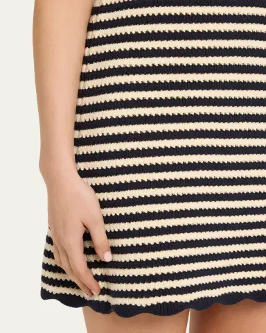 Ciao Lucia Domeka Stripe Crochet-Knit Mini Dress | Thumbnail 5 Ciao Lucia Domeka Stripe Crochet-Knit Mini Dress | Thumbnail 5