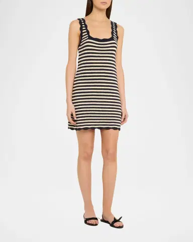 Ciao Lucia Domeka Stripe Crochet-Knit Mini Dress | Thumbnail 10 Ciao Lucia Domeka Stripe Crochet-Knit Mini Dress | Thumbnail 10