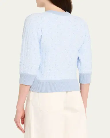 3.1 Phillip Lim Crewneck Three-Quarter Sleeve Sweater | Thumbnail 3 3.1 Phillip Lim Crewneck Three-Quarter Sleeve Sweater | Thumbnail 3