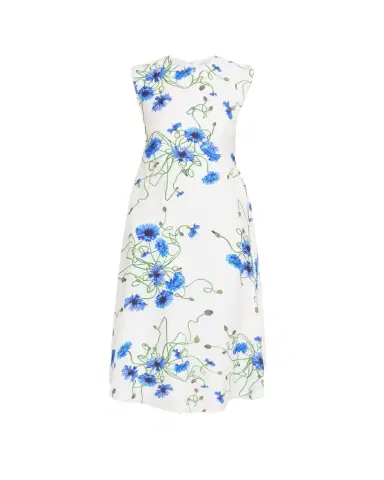 Stella McCartney Floral Print Hammered Viscose Midi Dress | Thumbnail 1 Stella McCartney Floral Print Hammered Viscose Midi Dress | Thumbnail 1