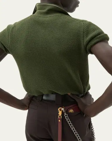 Versace Cotton Knit Button-Down Sweater | Thumbnail 2