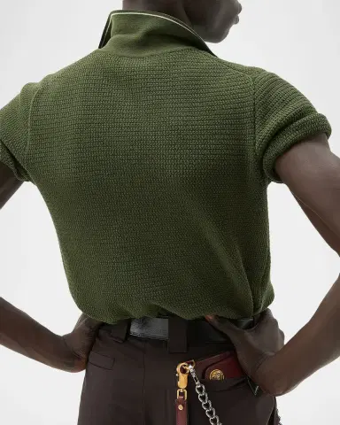 Versace Cotton Knit Button-Down Sweater | Thumbnail 4