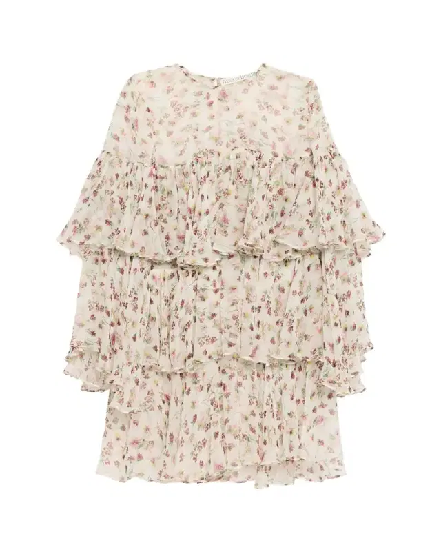 Vienna Wild Garden Tiered Mini Dress
