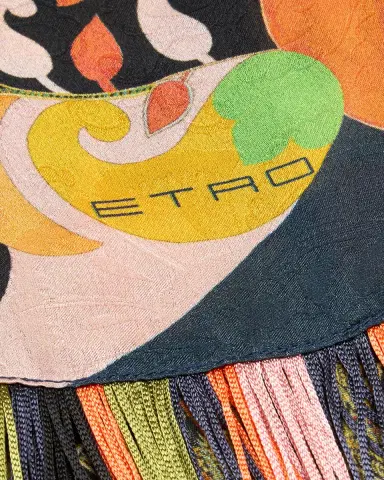 Etro Silk Fringe-Trim Foulard | Thumbnail 5 Etro Silk Fringe-Trim Foulard | Thumbnail 5