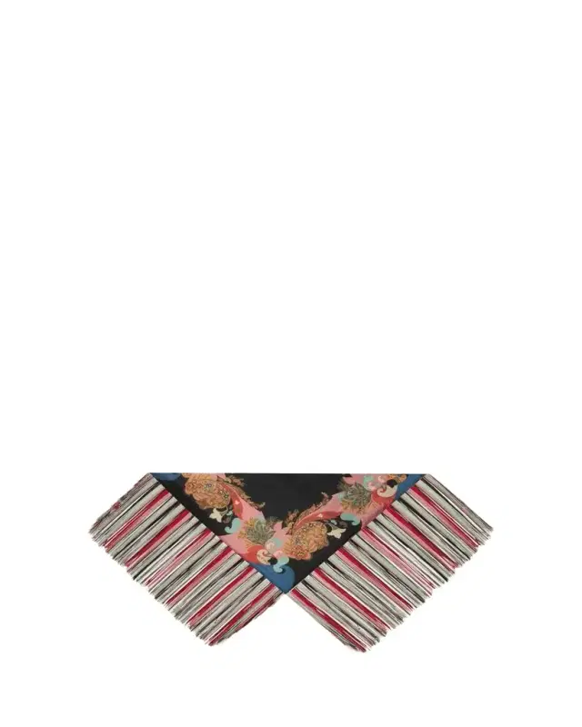Etro Silk Fringe-Trim Foulard