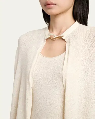Gabriela Hearst Laleh Silk Knit Gauze Long Cape | Thumbnail 5 Gabriela Hearst Laleh Silk Knit Gauze Long Cape | Thumbnail 5