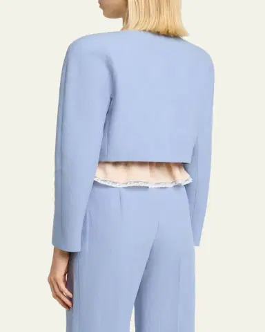 Chloé Linen Crop Jacket | Thumbnail 3 Chloé Linen Crop Jacket | Thumbnail 3