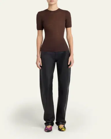 Versace Crewneck Ribbed Wool Tee | Thumbnail 2