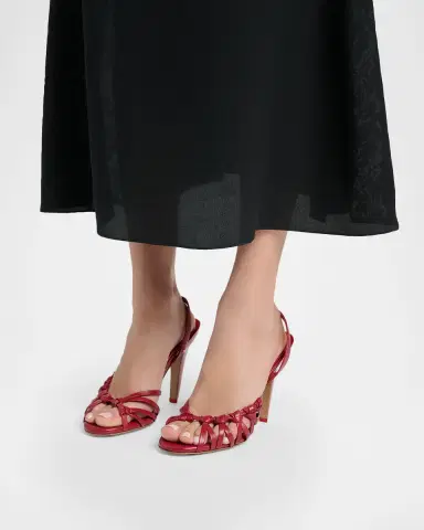 Chloé 95mm Estra Knotted Leather Sandals | Thumbnail 3 Chloé 95mm Estra Knotted Leather Sandals | Thumbnail 3