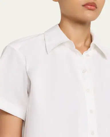 A.L.C. Lily Cropped Twist-Front Poplin Shirt | Thumbnail 5 A.L.C. Lily Cropped Twist-Front Poplin Shirt | Thumbnail 5