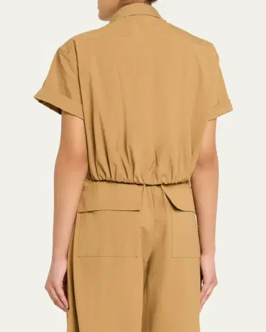 A.L.C. Lily Cropped Twist-Front Poplin Shirt | Thumbnail 7 A.L.C. Lily Cropped Twist-Front Poplin Shirt | Thumbnail 7