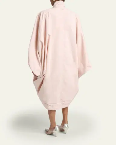 Chloé Balloon-Sleeve Oversized Cotton Cocoon Coat | Thumbnail 3 Chloé Balloon-Sleeve Oversized Cotton Cocoon Coat | Thumbnail 3