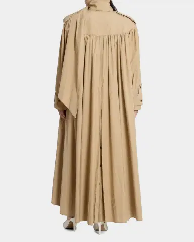 Chloé Balloon-Sleeve Oversized Cotton Cocoon Coat | Thumbnail 7 Chloé Balloon-Sleeve Oversized Cotton Cocoon Coat | Thumbnail 7