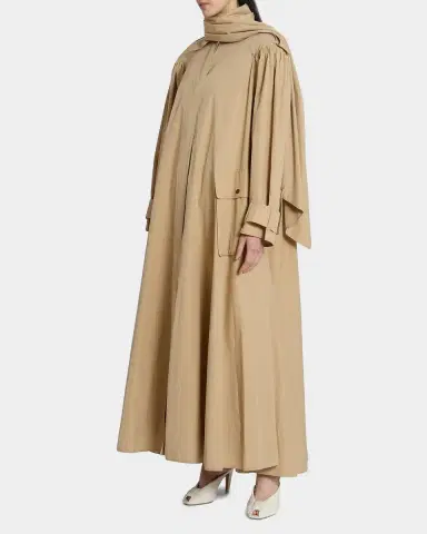 Chloé Balloon-Sleeve Oversized Cotton Cocoon Coat | Thumbnail 10 Chloé Balloon-Sleeve Oversized Cotton Cocoon Coat | Thumbnail 10
