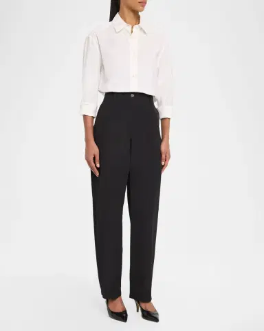 Lafayette 148 New York Kent Linen-Viscose Barrel Pants | Thumbnail 6 Lafayette 148 New York Kent Linen-Viscose Barrel Pants | Thumbnail 6