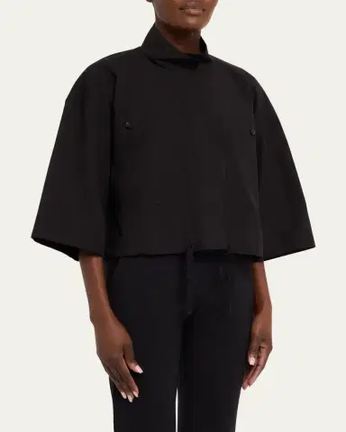 Lafayette 148 New York Boxy Cropped Cotton Jacket | Thumbnail 4 Lafayette 148 New York Boxy Cropped Cotton Jacket | Thumbnail 4