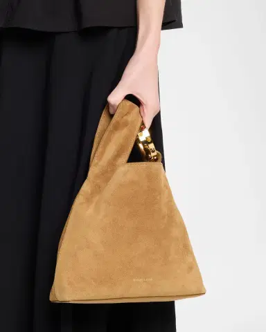 Veronica Beard Swing Bracelet-Embellished Suede Wristlet Bag | Thumbnail 2 Veronica Beard Swing Bracelet-Embellished Suede Wristlet Bag | Thumbnail 2