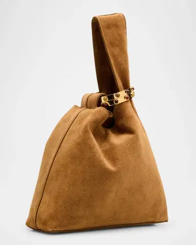 Veronica Beard Swing Bracelet-Embellished Suede Wristlet Bag | Thumbnail 3 Veronica Beard Swing Bracelet-Embellished Suede Wristlet Bag | Thumbnail 3