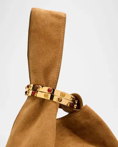 Veronica Beard Swing Bracelet-Embellished Suede Wristlet Bag | Thumbnail 7 Veronica Beard Swing Bracelet-Embellished Suede Wristlet Bag | Thumbnail 7
