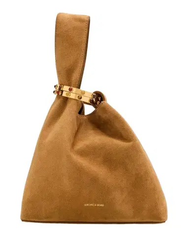 Veronica Beard Swing Bracelet-Embellished Suede Wristlet Bag | Thumbnail 1 Veronica Beard Swing Bracelet-Embellished Suede Wristlet Bag | Thumbnail 1