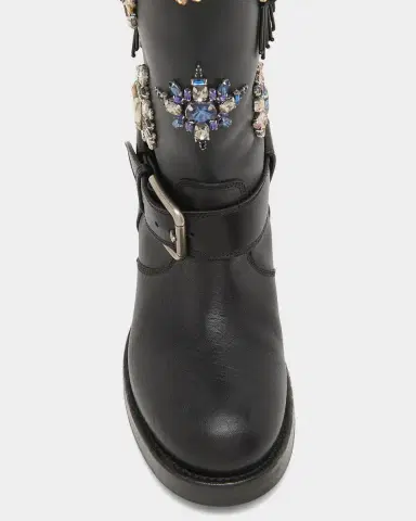 Dolce & Gabbana Embellished Leather Knee-High Boots | Thumbnail 3 Dolce & Gabbana Embellished Leather Knee-High Boots | Thumbnail 3