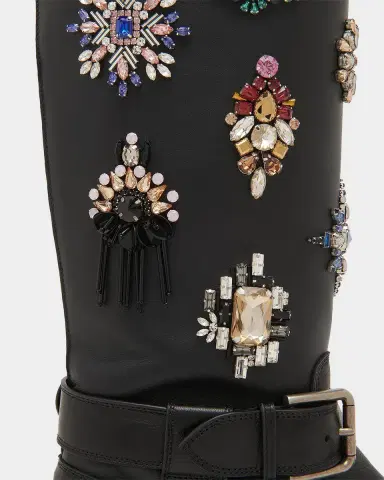 Dolce & Gabbana Embellished Leather Knee-High Boots | Thumbnail 6 Dolce & Gabbana Embellished Leather Knee-High Boots | Thumbnail 6