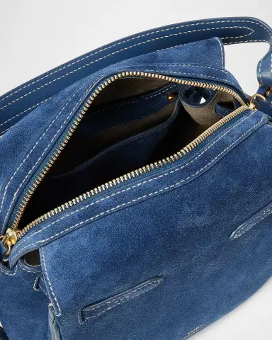 Polo Ralph Lauren Polo ID Suede Small Satchel Bag | Thumbnail 2 Polo Ralph Lauren Polo ID Suede Small Satchel Bag | Thumbnail 2