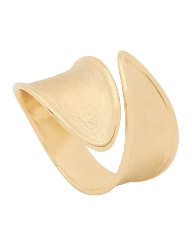 18K Yellow Gold Lunaria Twist Wrap Ring